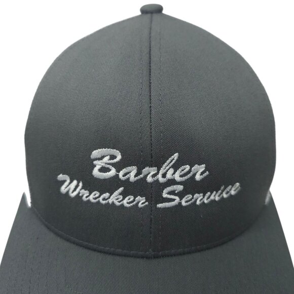 Barber Wrecker Service Mesh Snapback Cap Hat Trucker Baseball Embroidered Logo - Picture 7 of 14